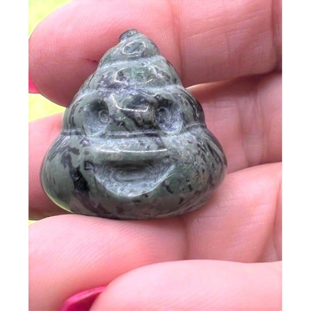 Gemstone Poop Carving - Larvakite Only Left